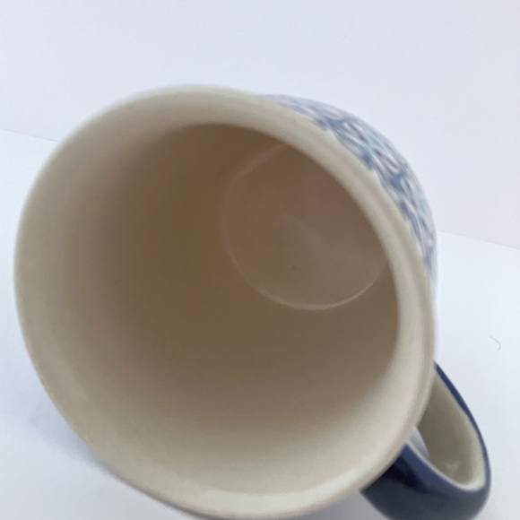 BOLESLAWIEC Blue Diamond Polish mug Hand made in Poland Good Condition - Picture 10 of 11